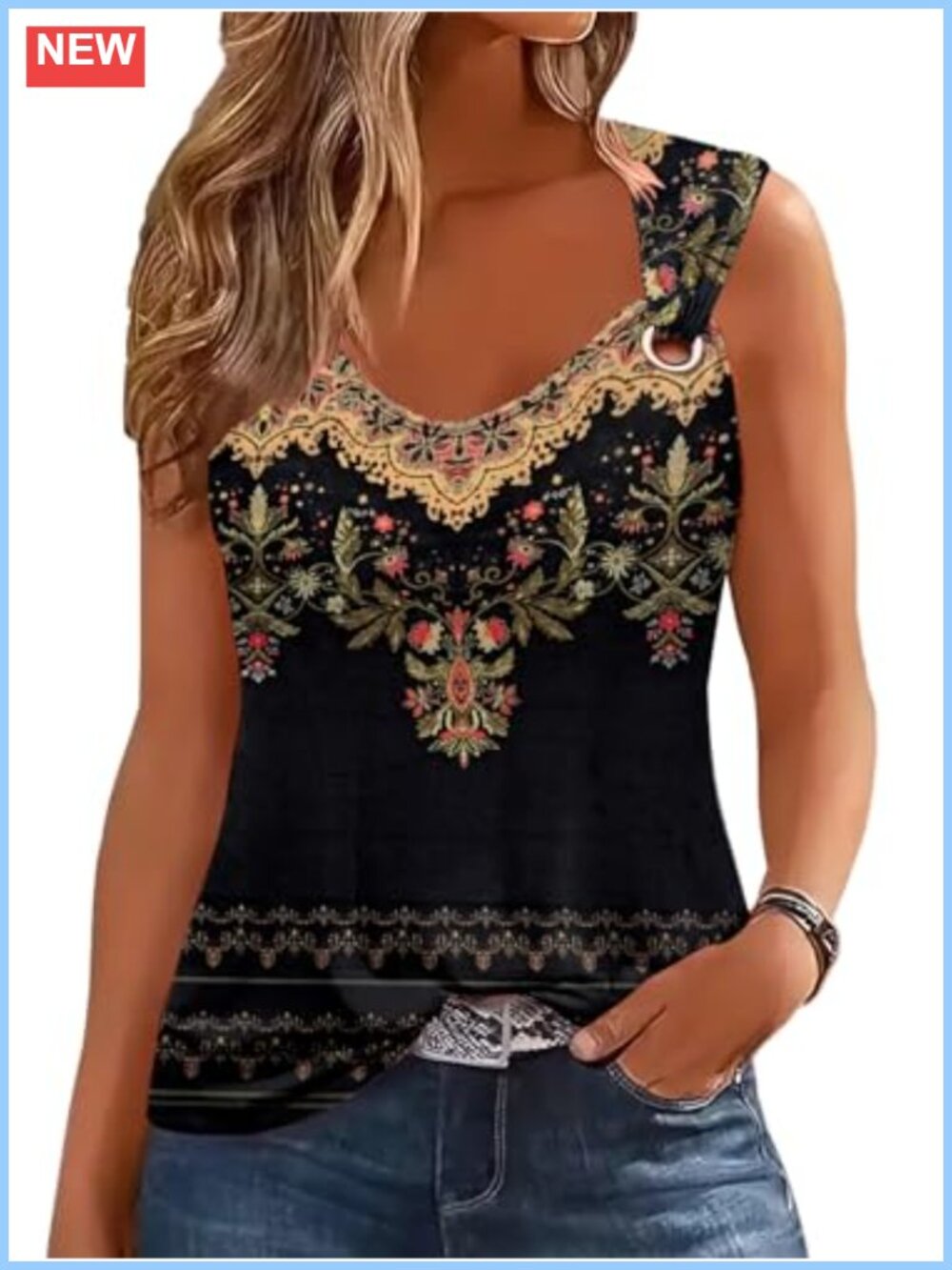 Tank Tops Trendy Summer Top V Neck Sleeveless Casual Loose Shirts